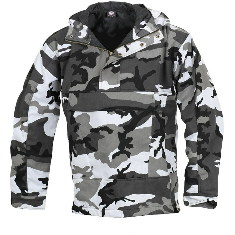 Camo Anorak Hoodie Military Parka Outdoor Army Tactical Sweatshirt 