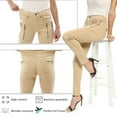 thumbnail image 6 of TRGPSG Women's High Waist Slim Fit Casual Pants Stretch Straight Leg Chino Pants, 6 of 7
