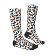 thumbnail image 3 of Picia Women Crew Soft Moisture-wicking Socks Cute Butterfly Pattern Design Cotton Socks, One Size fit All, 3 of 9