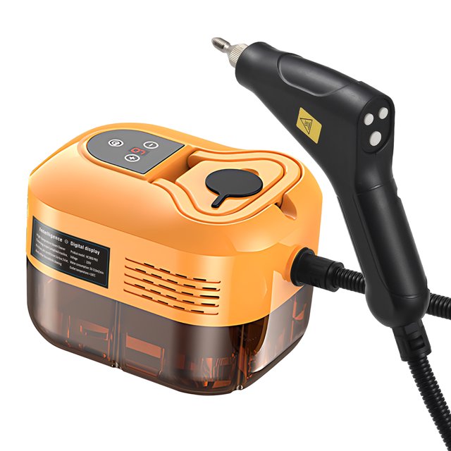 Steam Handheld Steam Cleaner with 6pcs Accessories Touch Screen 6 Levels Adjustable 105 degrees Celsius /221℉ Steam Cleaner with Portable Handle 1200ml/40.5oz Water Tank for Sofa