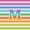 Monogrammed M, variant on Manfei Rainbow Stripe Monogram Twin Sheets, Glitter Letter A Bedding, Multicolor White, Polka Dots Reversible 3 Pieces1 Flat Sheet 1 Fitted Sheet 1 Pillowcase