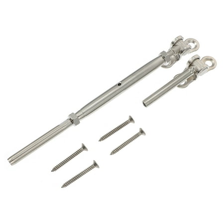 

Railing Kit Toggle Cable Turnbuckle Deck 16 System Stainless Steel Wood Post Swage Lines Adjustable