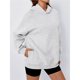 thumbnail image 4 of Sudaderas con Capucha de Gran Tamaño para Mujer, Sudaderas Cómodas, Conjuntos de Moda de Otoño, Blusas Casuales, Ropa de . Gris M, 4 of 8