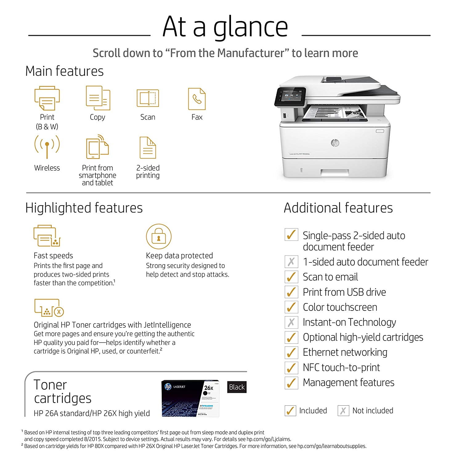 hp laserjet pro m426fdw multifunction laser printer