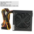 thumbnail image 3 of Alimentation Électrique PC 500W Silencieuse Pièces d'Ordinateur de Bureau ATX 24?Pin 12cm Réglable 115/230V, 3 of 8
