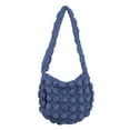 thumbnail image 2 of Women Cloud Bag Casual Quilted Ruched Large Capacity Shopper Purse Crossbody Bag, 2 of 10