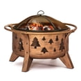 thumbnail image 3 of SUNJOY Fire Pit 30 Inch Outdoor Wood-Burning Portable Fire Pit, Patio Tree Motif Round Steel Firepit Large Fire Pits for Outside with Spark Screen and Poker, 3 of 12