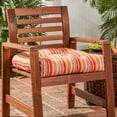 thumbnail image 3 of Greendale Home Fashions Tufted Outdoor 20'' x 20'' Seat Cushion, Watermelon Stripe, 3 of 9