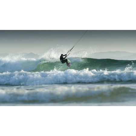 Kitesurfing Tarifa Cadiz Andalusia Spain Canvas Art - Ben Welsh Design Pics (40 x 22)