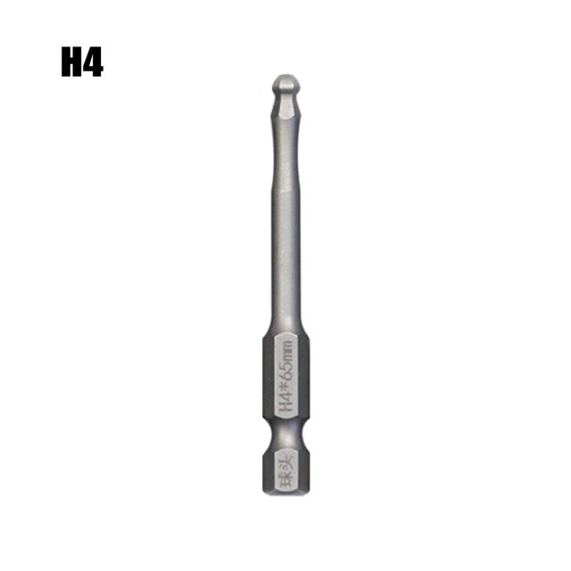 1 Bit de Tournevis Hexadécimal à Extrémité Sphérique Bit Hexadécimal Métrique Bit Conducteur Magnétique de 65 Mm de Long