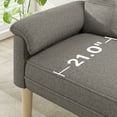 thumbnail image 5 of 69"Couches for Living Room, Lofka Loveseat Sofa, Padded Armrests, Solid Wood Legs, Comfort Backrest, for Small Apartments, Office, Dark Grey, 5 of 12