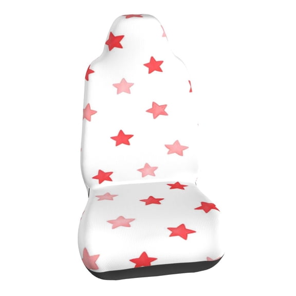 Red And Pink Star Car Seat Covers Stretch Car Seat Protectors Universal Fit