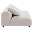 thumbnail image 4 of Maklaine Contemporary Armless Loveseat and Ottoman Set in Salt, 4 of 10
