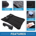 thumbnail image 4 of 1 Set Car Air Mattress Camping Bed Air Bed Mat Sleeping Mat with Pillows for Car Travel Negro, 4 of 6