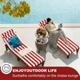 thumbnail image 6 of Outdoor Lounge Chair Cushions, 72×21×3in High-Density Foam Chair Cushion with Ties and Pillow, Anti-fading Patio Chaise Lounge Cushions for Pool & Beach（1pc, Red white stripes）, 6 of 6