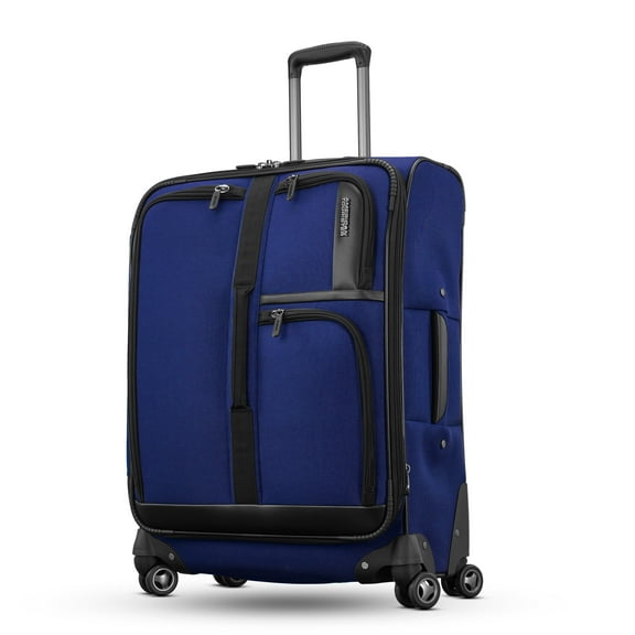 American Tourister Cargo Max 25" Softside Medium Checked Spinner Luggage Single Piece - Sapphire Blue