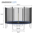 thumbnail image 7 of Lacoo 12 FT Patio Trampoline Outdoor Jumping Trampoline with Safety Enclosure, Blue, 7 of 7