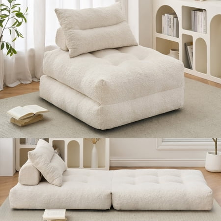 BEHOST 86 Folding Sofa Bed with Pillow