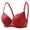 Red, variant on Fatuov Full Coverage Wire Bras for Women Supportive Solid Color Soft Everyday Bra for Running, Push Up Lightly Lined Bra 40B, Coffee