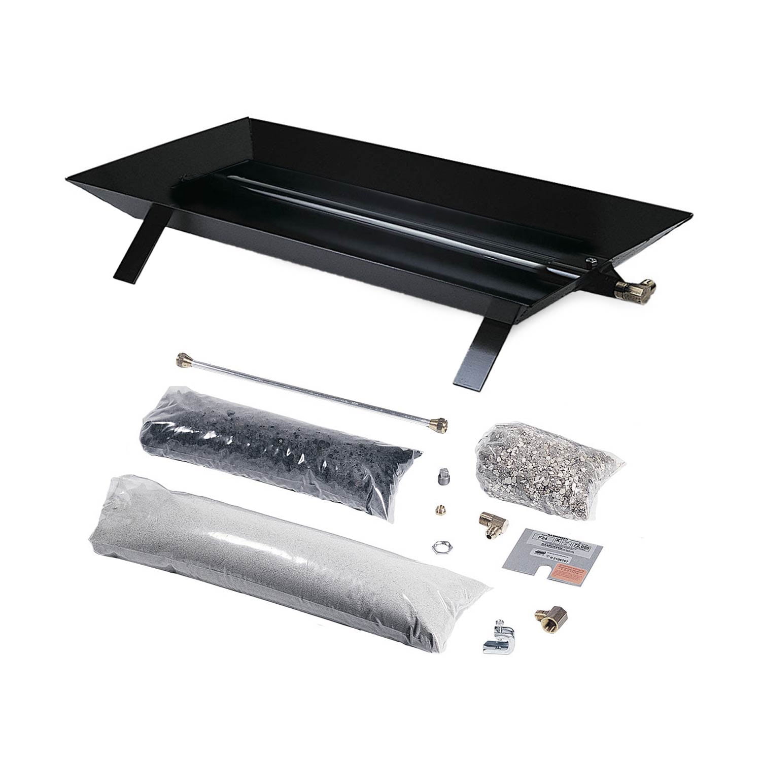 Rasmussen Custom Pan Vented Fireplace Burner Kit with Strap Legs, Natural  Gas, 24 x 12 - Walmart.com