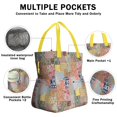 thumbnail image 3 of Pioneer Flower Drawstring Lunch Bag Women - Drawstring Lunch Bag Insulated for Work Office - Stain-Resistant Large Lunchbags for Women with Multi-Pockets, 3 of 6