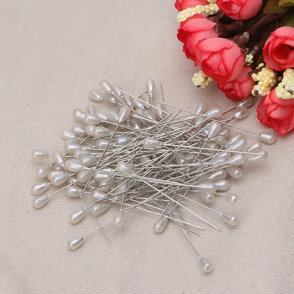 ✪ Extra Long Pearl Head Dressmaking Pins Wedding Corsage Florists Sewing DIY Tool