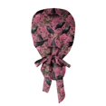 thumbnail image 6 of LNZGNM Halloween Women's Scrub Caps, Twist Knot Head Wrap, with Floral Applique, Stretchy and Easy for Everyday Style, Bad Hair Days, and Casual Wear,Hot Pink(One Size), 6 of 6