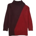 thumbnail image 1 of Alfani Womens 2-Tone Pullover Sweater, Red, X-Large, 1 of 2
