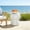 Grey, variant on Harper & Bright Designs Outdoor Concrete Coffee Table, Patio Morden Barrel Shape Cement Side Table Accent Table for Garden Backyard, Black