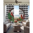 thumbnail image 3 of Christmas Cardinal Birds Blackout Curtains for Bedroom 45 Inch Length 2 Panels Set, Xmas Holly Leaves Branch Berries Thermal Insulated Energy Saving Window Treatment Curtains Blackout Drapes 52"x45", 3 of 8
