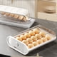 thumbnail image 2 of Caja de Almacenamiento de Huevos, Rejilla para Huevos Apilable, A Prueba de Olores, Organizador de Rejilla para Huevos para Refrigerador con Función de Rodamiento Automático A, 2 of 5