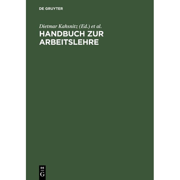 Handbuch Zur Arbeitslehre, (Hardcover)