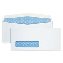 Quality Park Security Window Envelopes - Single Window- 4 1by8"W x 9 1by2" L- 24 lb - Gummed - Wove - White