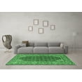 thumbnail image 3 of Ahgly Company Machine Washable Indoor Round Persian Emerald Green Traditional Area Rugs, 8' Round, 3 of 4