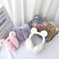 thumbnail image 6 of Cute Bear Ears Winter Warm Earmuffs for Women Girls Kids Plush Thick Soft Ear Muffs Protect Ears Foldable Warmer Cover Earflaps, 6 of 9