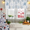 thumbnail image 6 of Blue Grey Coastal Valances for Windows, Decorative Rod Pocket Window Valance Curtains, Sea Turtle Nautical Coral Summer Beach Short Curtain Drapes for Kitchen/Living Room, 2 Panels, 42" W x 18" L, 6 of 8