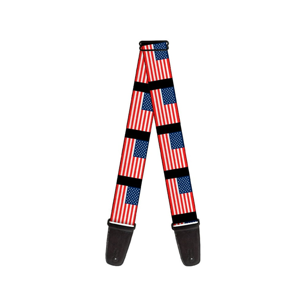 USA American Flag Stars and Stripes Red White Blue Guitar Strap