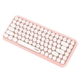 thumbnail image 5 of Teclado Inalámbrico Bluetooth perfke 84 teclas retro redondo Rosado, 5 of 5