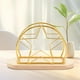 thumbnail image 4 of Porta Servilletas Moderno de Metal para Mesa de Cocina | Construcción de Hierro | Diseño Vertical que Ahorra Espacio | Acabado Mate | Compatible con Servilletas de Cóctel y Cena | Negro y Dorado, 4 of 6