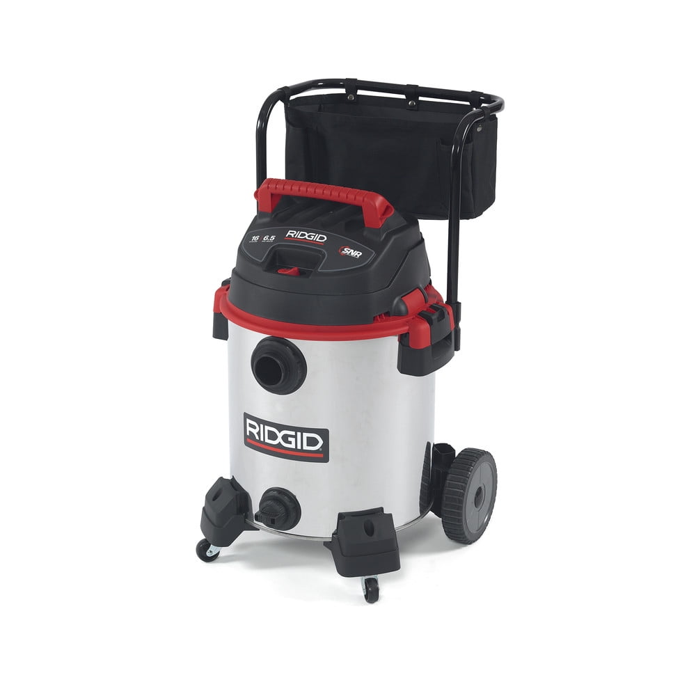 16 Gallon Stainless Steel Wet/Dry Shop Vac with Cart