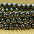thumbnail image 3 of Angelstones Natural Black Hematite Gemstone 6mm Round Beads Stretch Bracelet 7" Unisex, 3 of 4