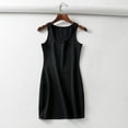 thumbnail image 4 of 2025 Clearance! asdoklhq Womens Plus Size Clearance Dresses,Women O-Neck Casual Solid Pockets Sleeveless Above Knee Dress, 4 of 7