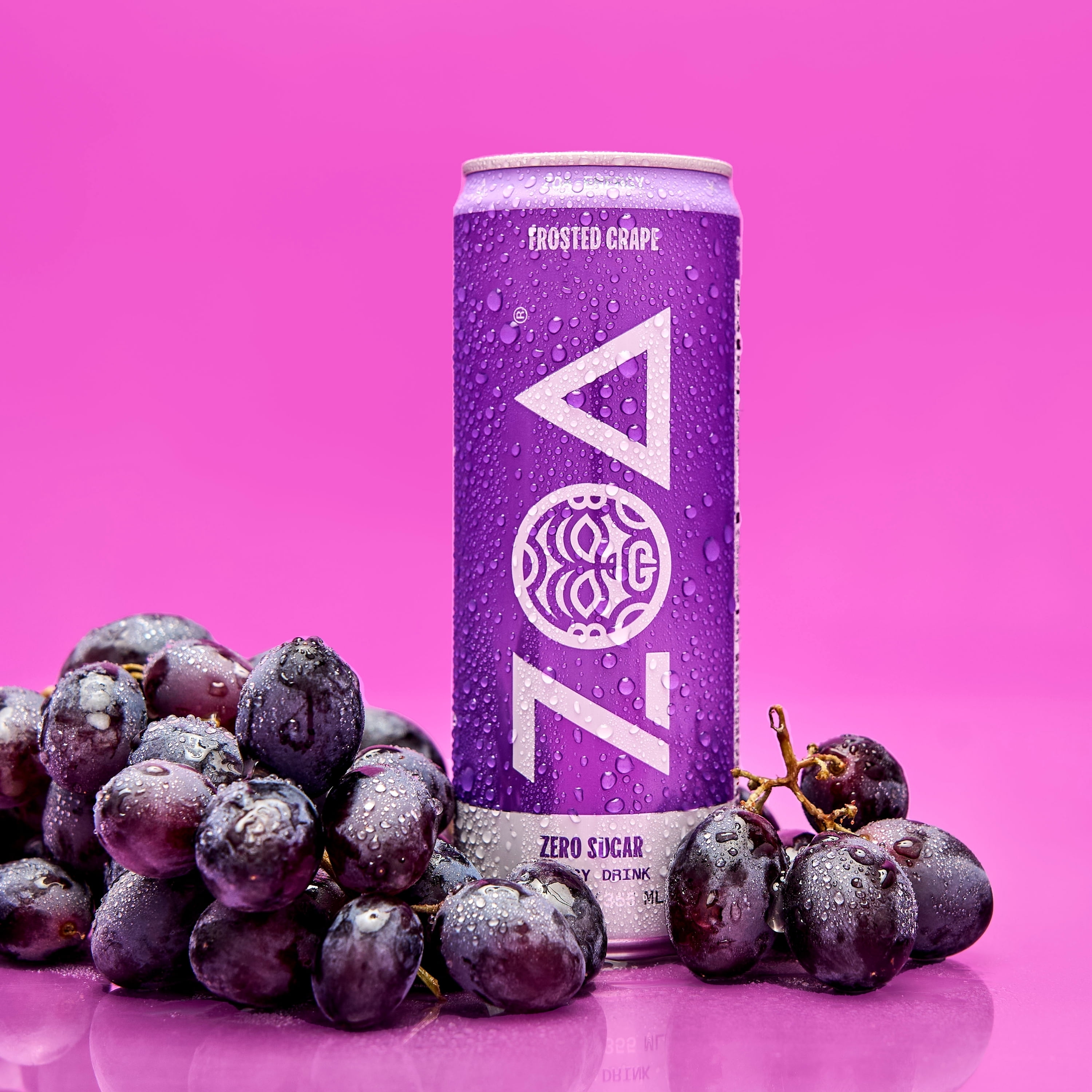 ZOA Zero Sugar Energy Drink, Frosted Grape, 12oz (12-Pack)