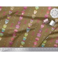 thumbnail image 2 of Soimoi Poly Georgette Fabric Heart & Owl Kids Print Fabric by Yard 42 Inch Wide, 2 of 3