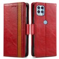 thumbnail image 3 of Case for Motorola Moto Edge S Cover Leather Wallet Folio Case Book Design Flip Magnetic Closure - Red, 3 of 5