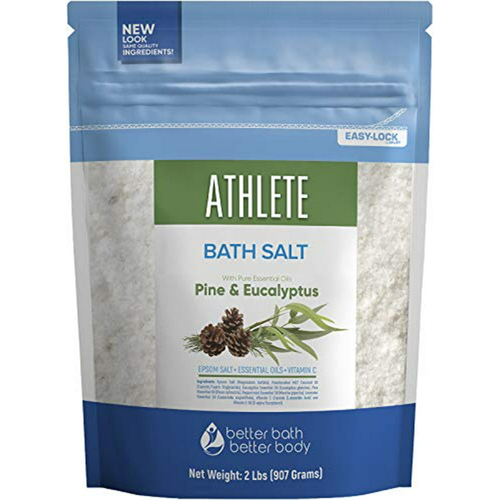 Athlete Bath Salt 32 Ounces Epsom Salt with Natural Lavender, Pine