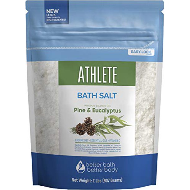 Athlete Bath Salt 32 Ounces Epsom Salt with Natural Lavender, Pine