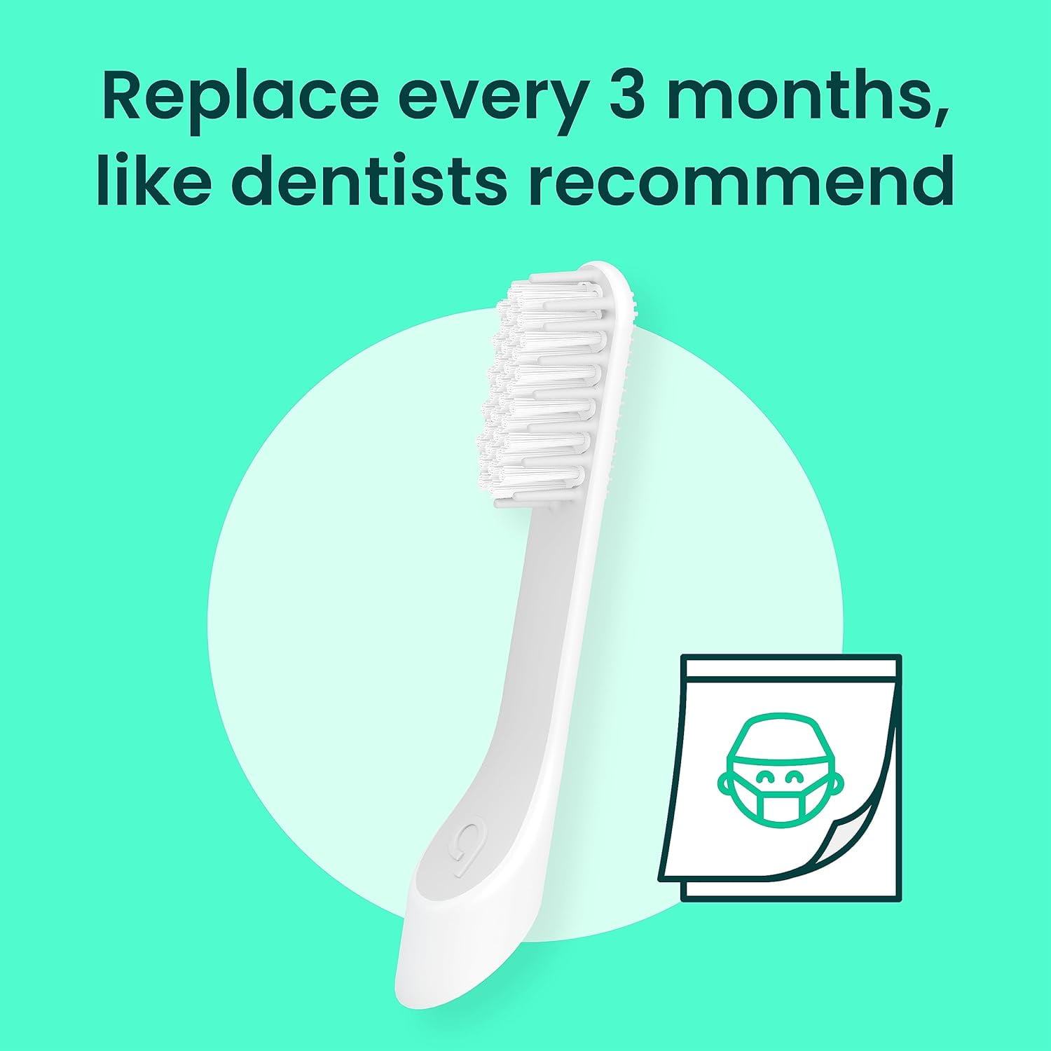 Quip Electric Toothbrush Replacement Brush Full Head, Soft Bristles, 4 Pack