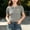 Gray, variant on WAVSUF Girls Knit Short Sleeve Tee, Breathable Henley Neck Trendy Bow Summer School Soft Sweater Beige 10-12