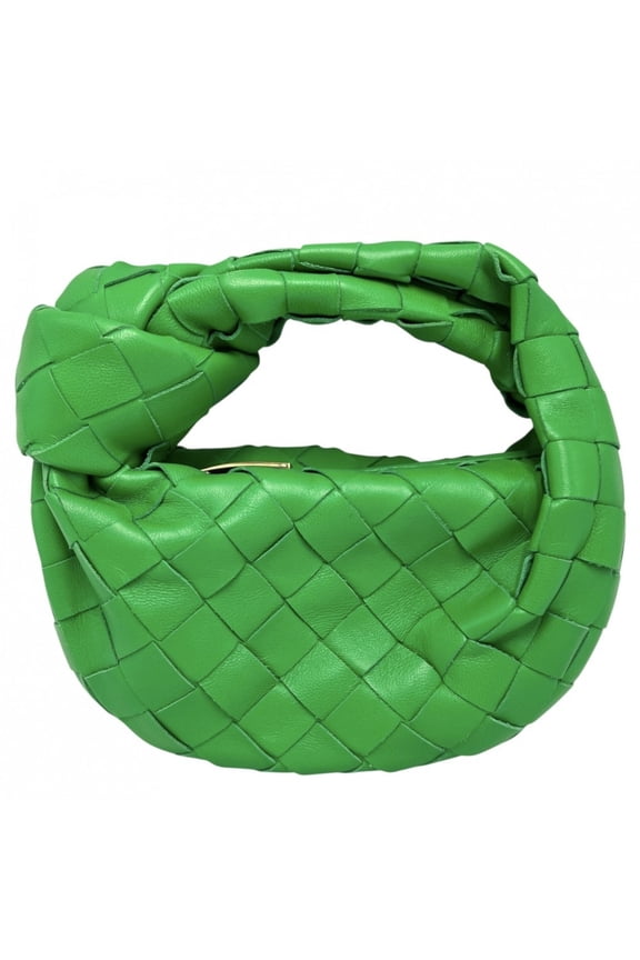 Pre-Owned Bottega Veneta handbag for women, Intrecciato Candy Jodie mini bag, leather, green,...